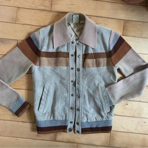 VINTAGE - OOAK combination suede jacket.